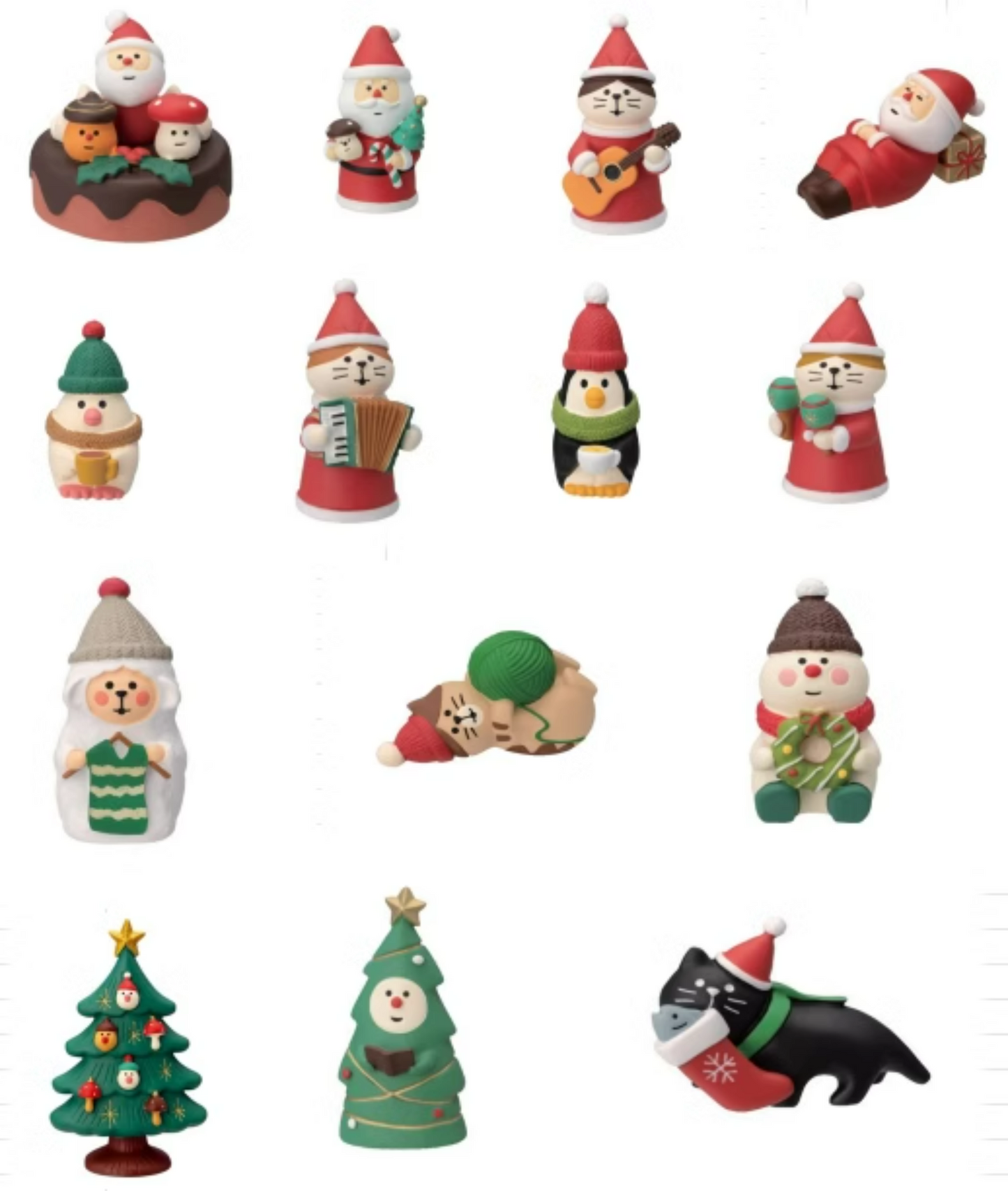 Christmas Gift Zakka Santa Claus Finch Snowman Japanese Style Cat Mushroom Forest Christmas Ball Decoration