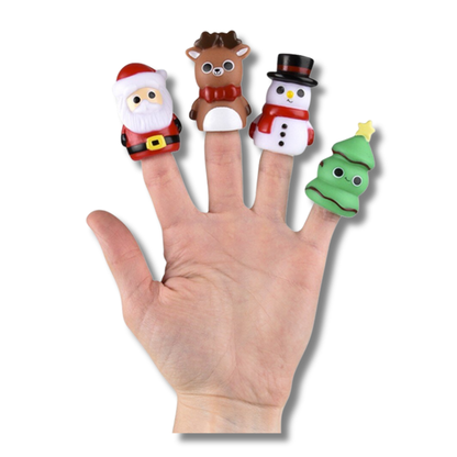 Christmas Themed Finger Puppet For Kids In Bulk - Assorted