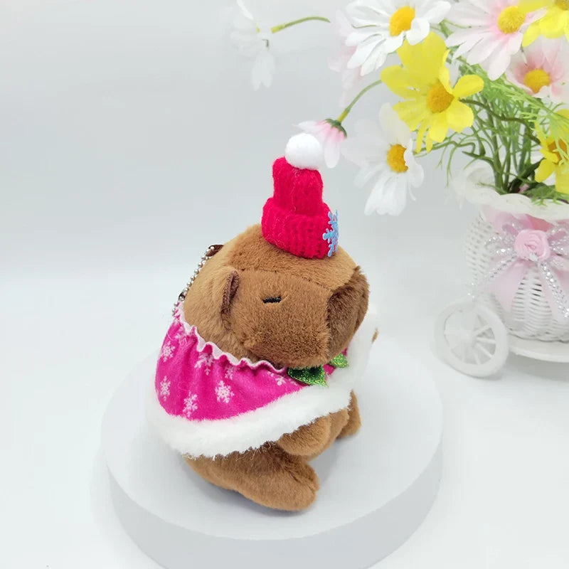 Christmas Cloak Capybara Plush Doll
