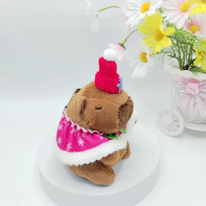Christmas Cloak Capybara Plush Doll